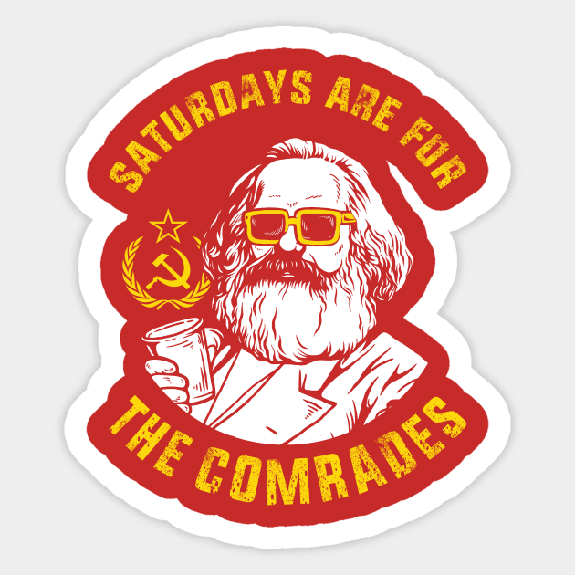 Saturdays Are For The Comrades Sticker by dumbshirts